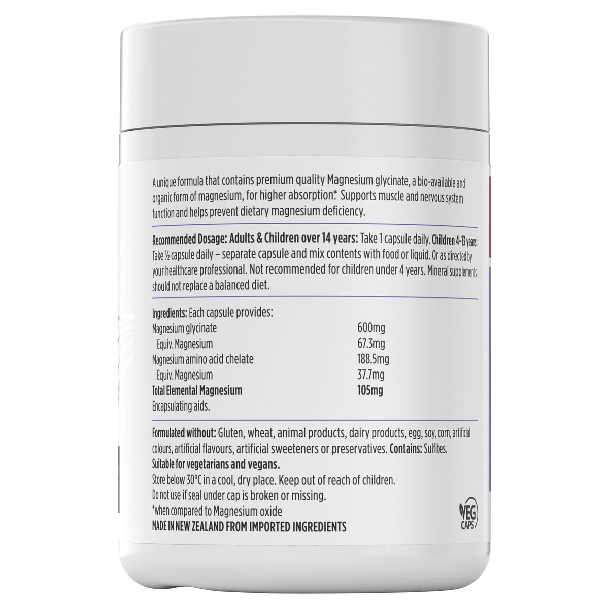 Nutra-Life Magnesium Supplement Hi Zorb 120 caps