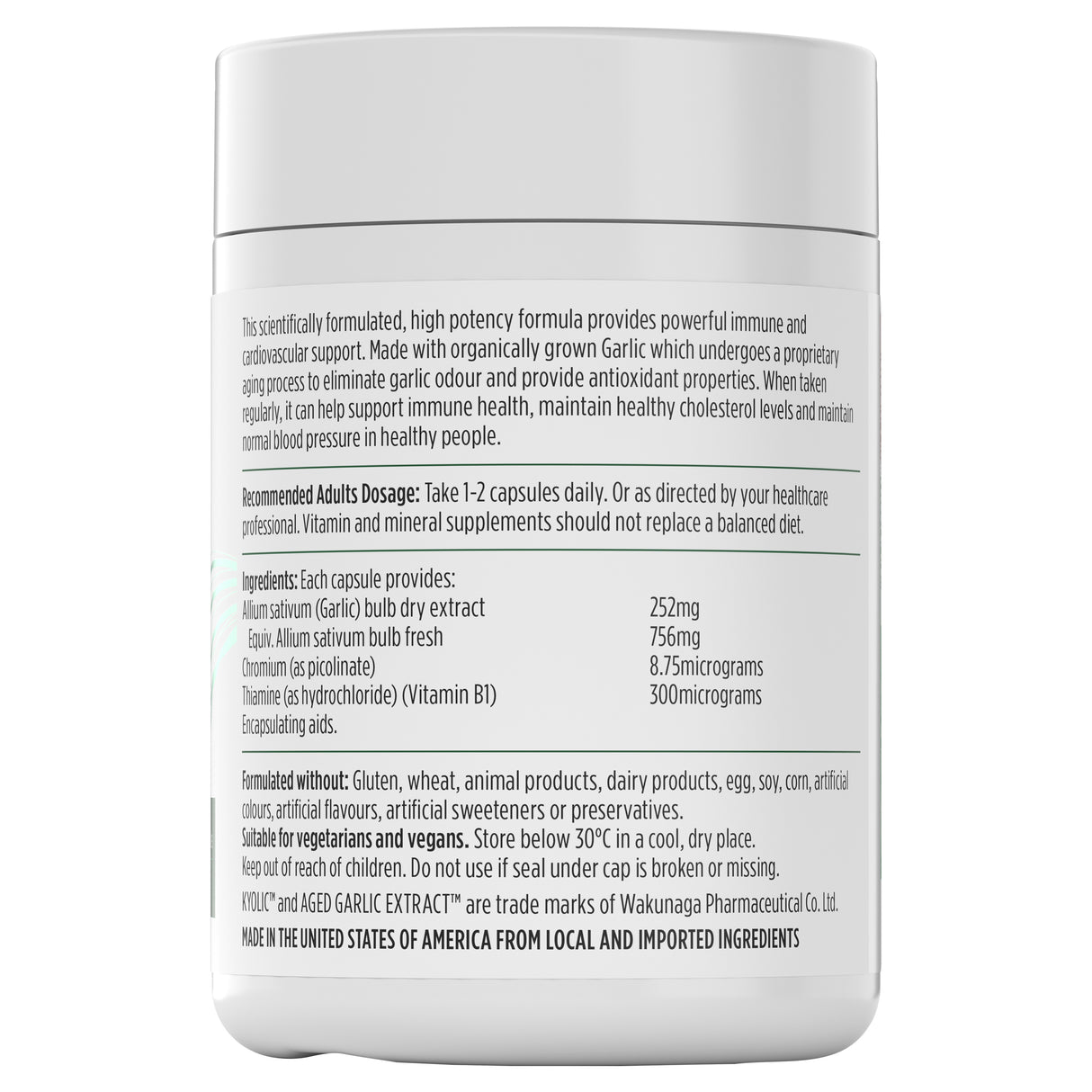 Nutra Life Kyolic Aged Garlic Extract Immune Support Suppplement 120s