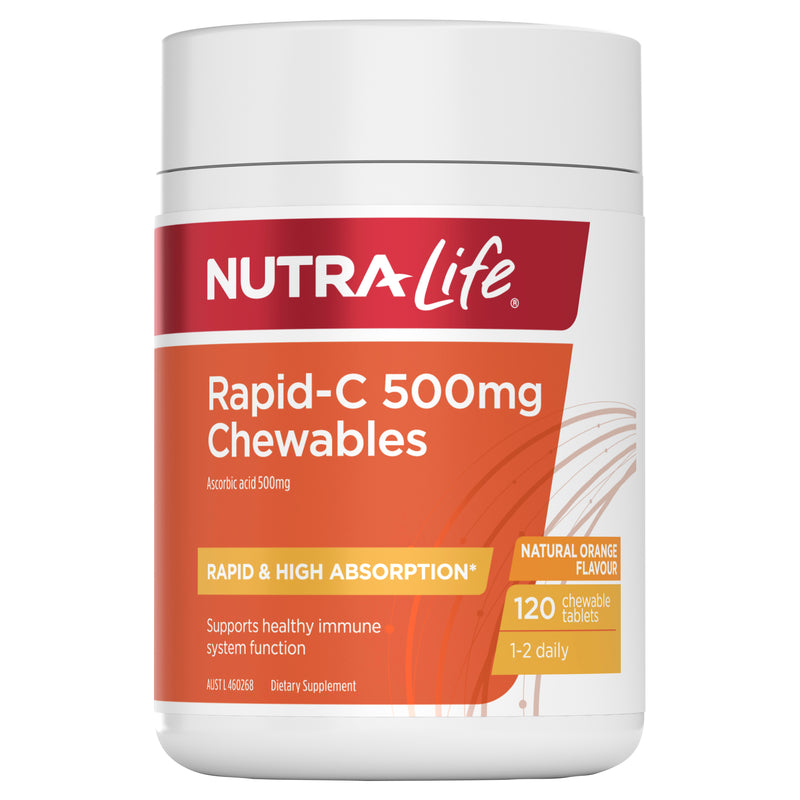 Nutra-Life Rapid-C 500mg Chewable Tablets 120s