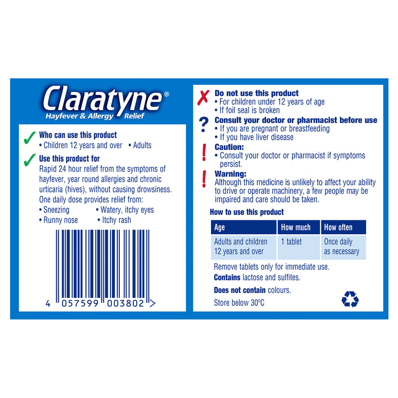 Claratyne 60 Tablets