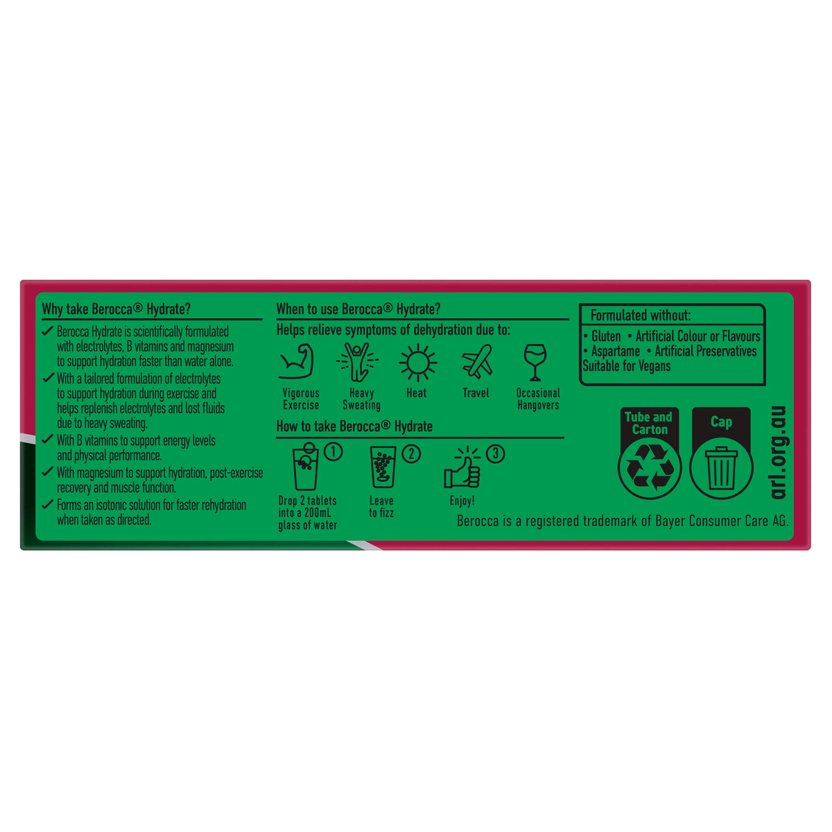Berocca Hydrate Black Currant Effervescent Tablets 20s
