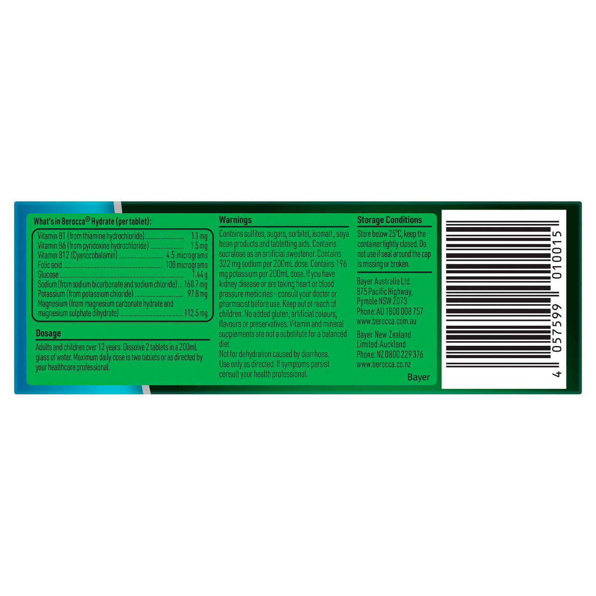 Berocca Hydrate Orange Effervescent Tablets 40s