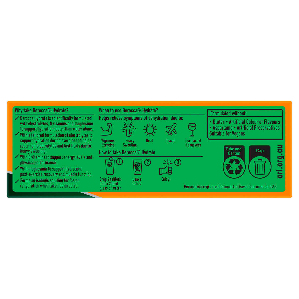 Berocca Hydrate Orange Effervescent Tablets 40s
