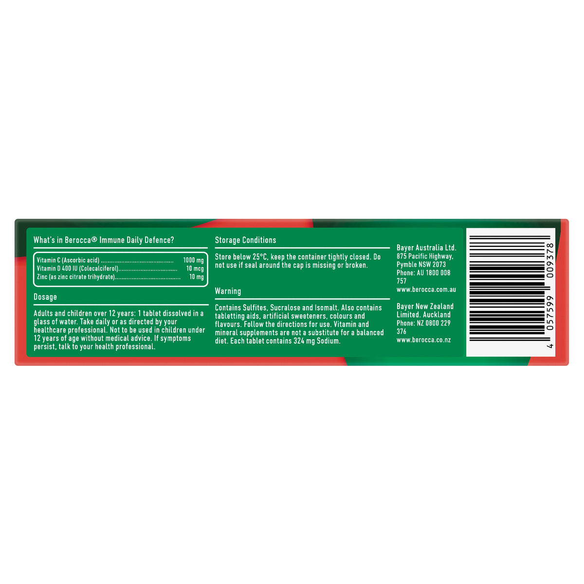 Berocca Immunity Daily Defence Orange Effervescent Tablets 15s