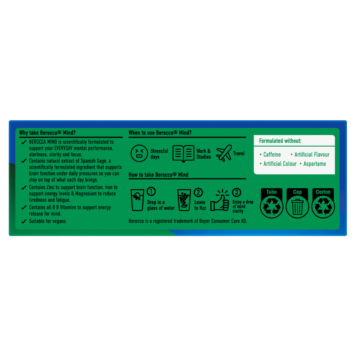 Berocca Mind With Sage Citrus Effervescent Tablets 20s