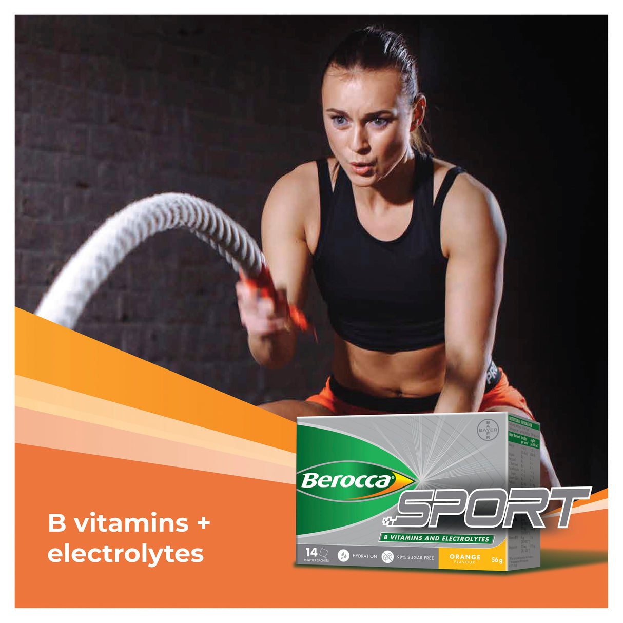 Berocca Sport Powder Sachets Orange 24s