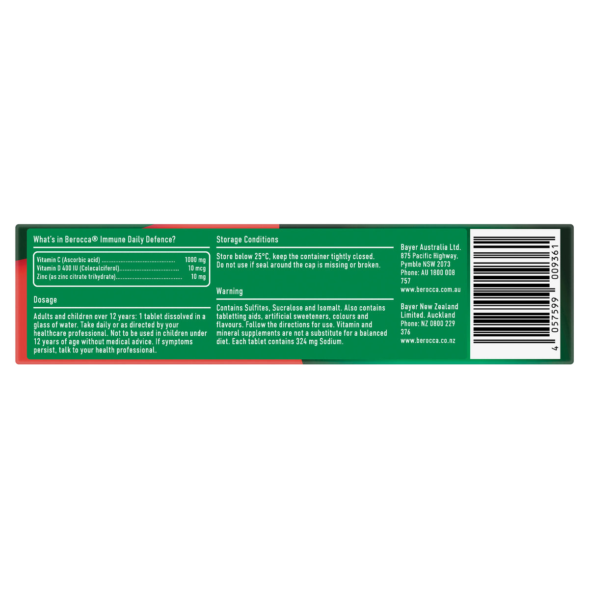 Berocca Immunity Daily Defence Orange Effervescent Tablets 30s