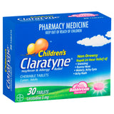 Children's Claratyne Allergy & Hayfever Relief Antihistamine Bubblegum Flavoured Chewable Tablets 30 pack