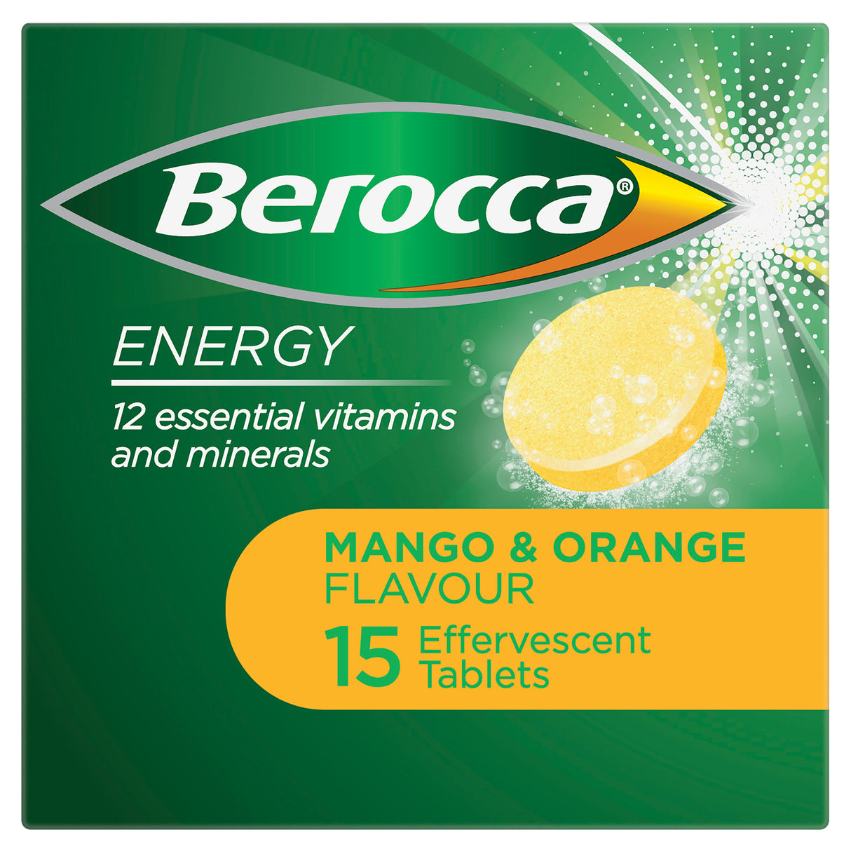BEROCCA Energy Mango and Orange 15s