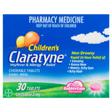 Children's Claratyne Allergy & Hayfever Relief Antihistamine Bubblegum Flavoured Chewable Tablets 30 pack