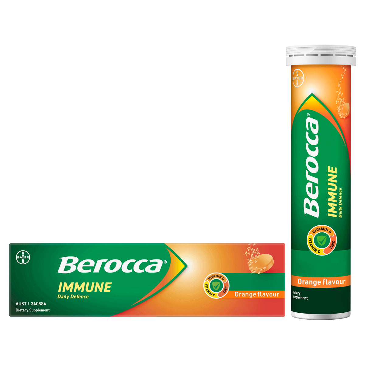 Berocca Immunity Daily Defence Orange Effervescent Tablets 15s