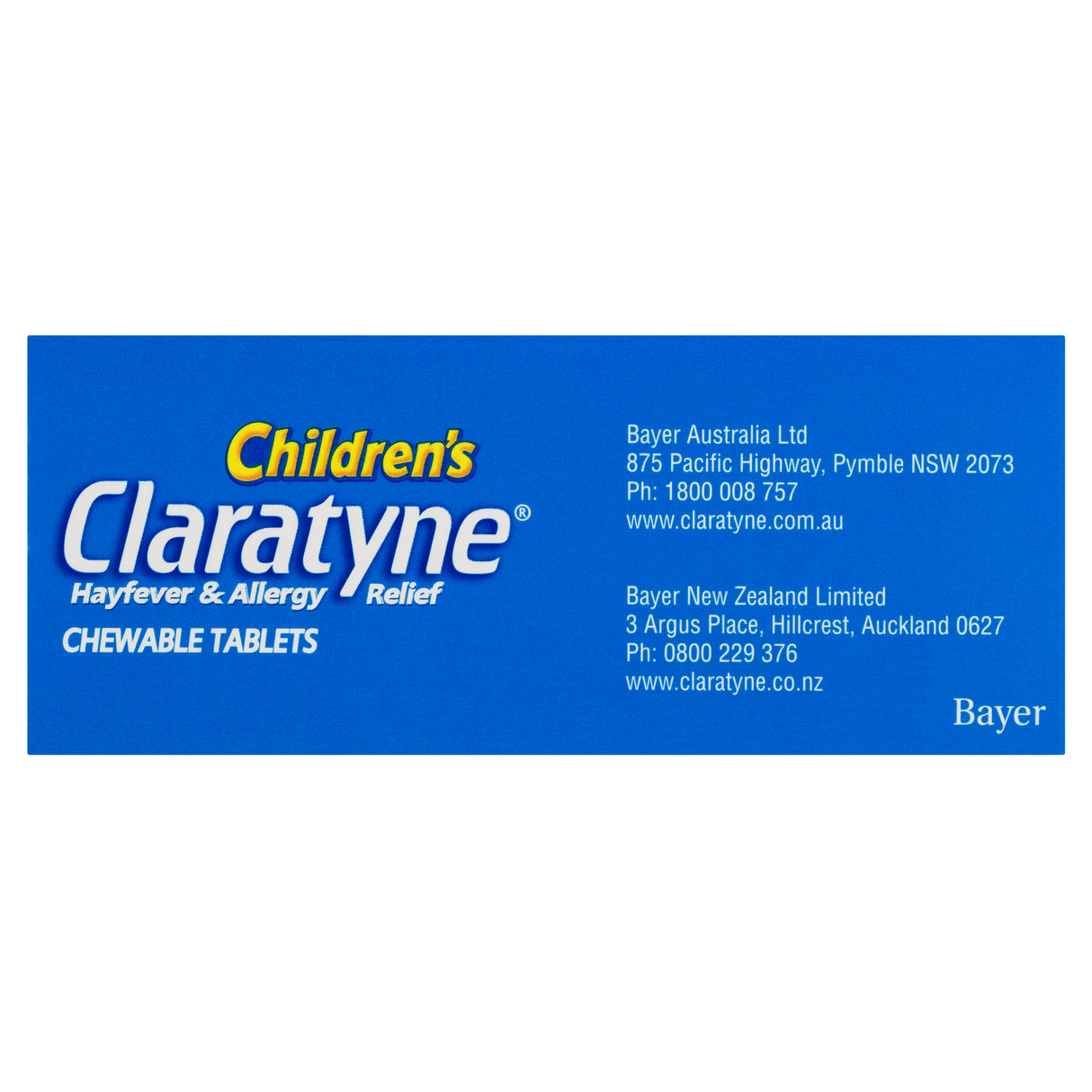 Children's Claratyne Allergy & Hayfever Relief Antihistamine Bubblegum Flavoured Chewable Tablets 30 pack