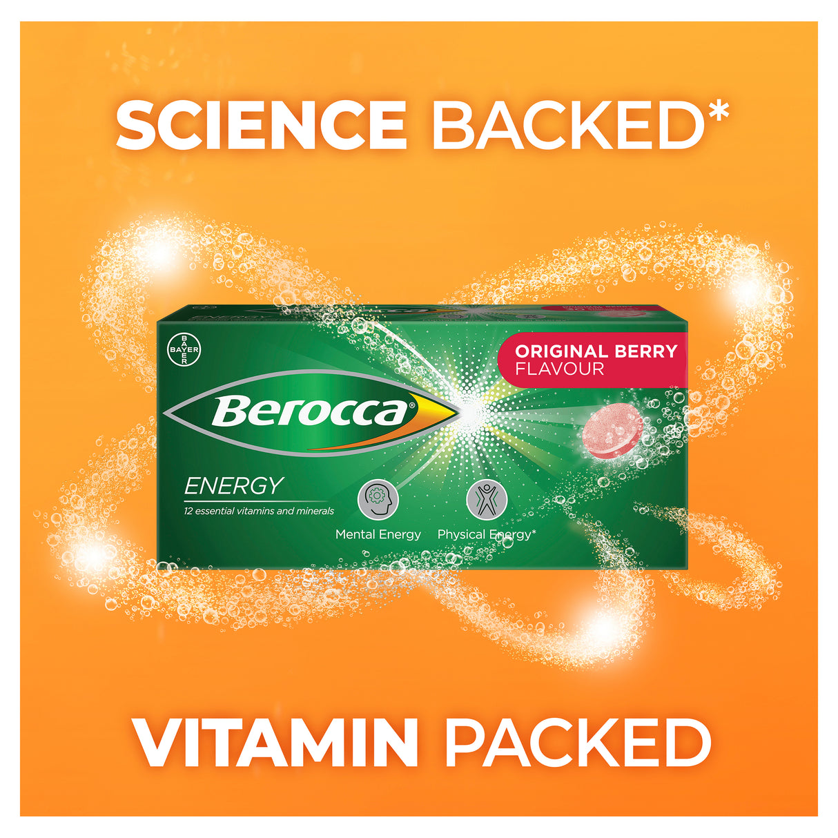 Berocca Energy Vitamin B & C Original Berry 30s