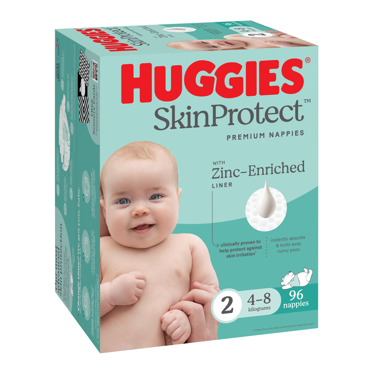 Huggies Infant Nappies Size 2 (4-8kg) 96 Pack