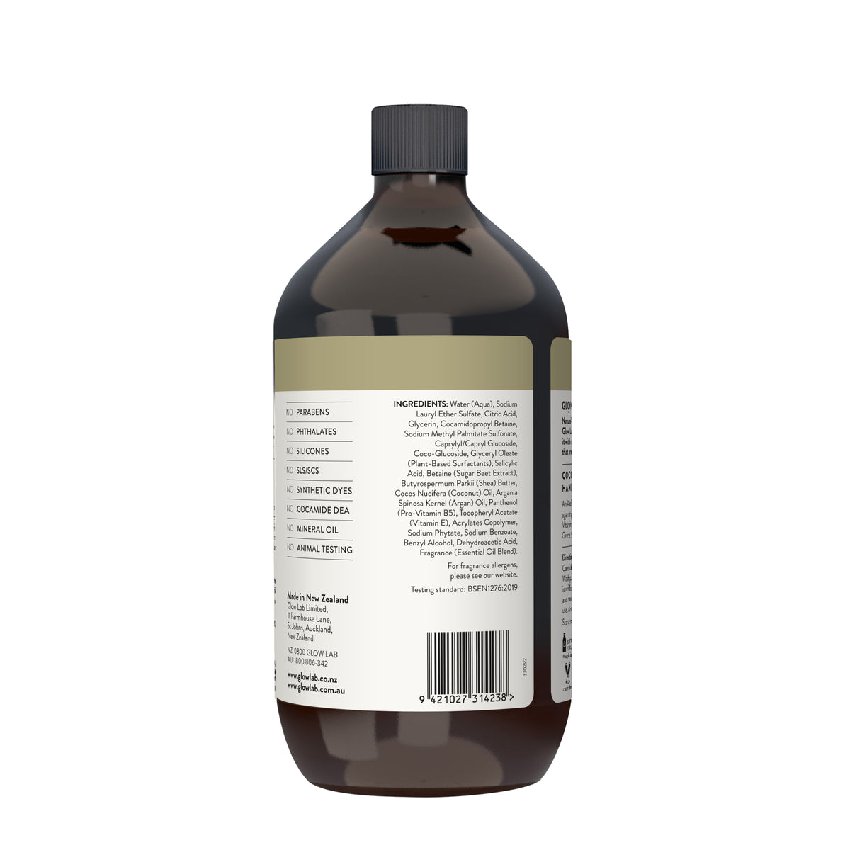 GLOW LAB Handwash Refill Antibacterial Coconut & Cedarwood 900ml
