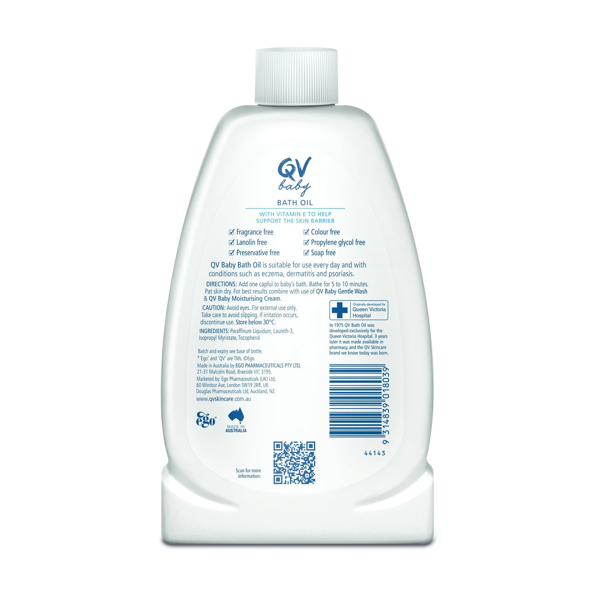 Ego QV Baby Bath Oil 500ml