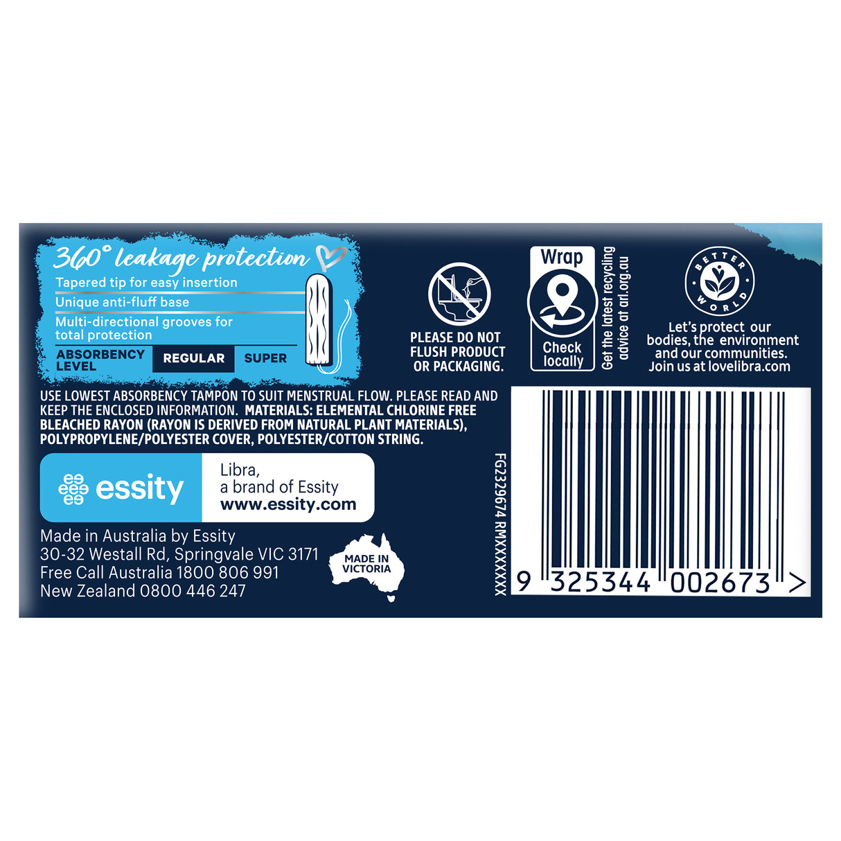 Libra Body Fit Regular Tampons 32 pack
