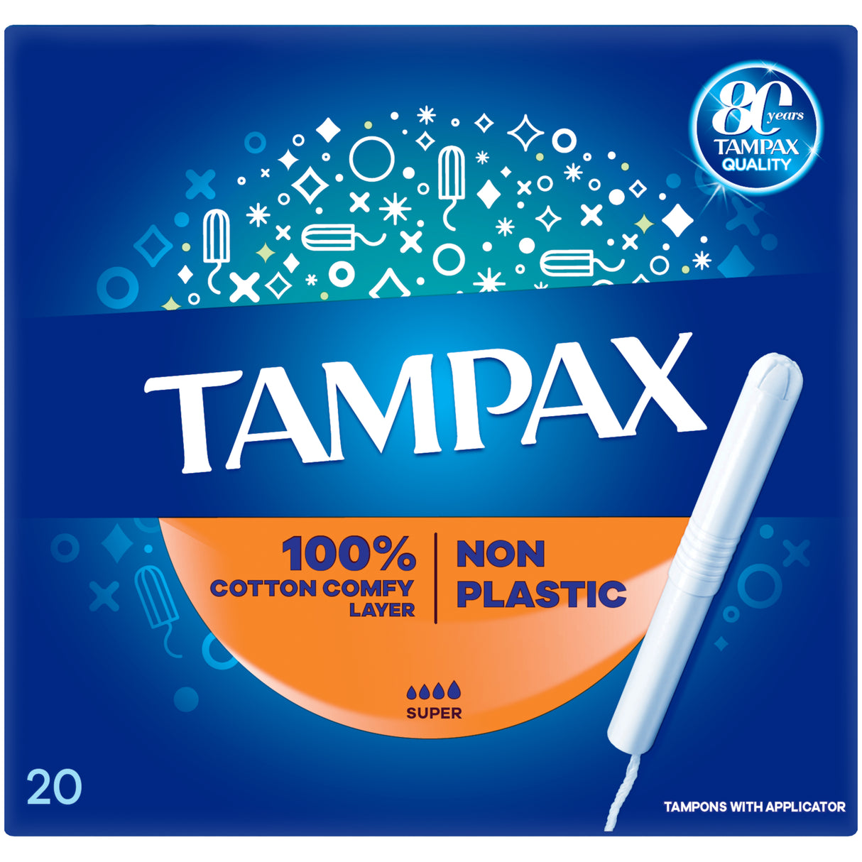 Tampax Super Plus Tampons with Applicator 20 Pack