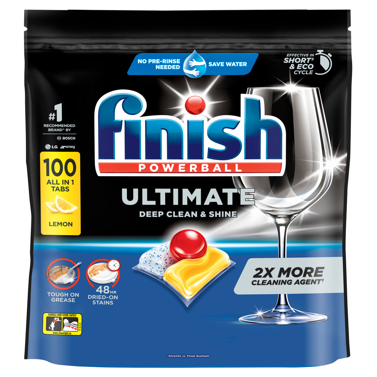 FINISH Ultimate Dishwasher Tabs Lemon Sparkle 100pk