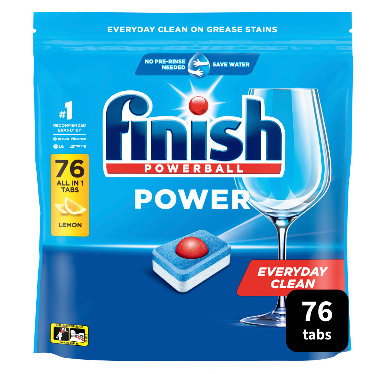 FINISH Power Dishwasher Tabs Lemon Sparkle 76pk