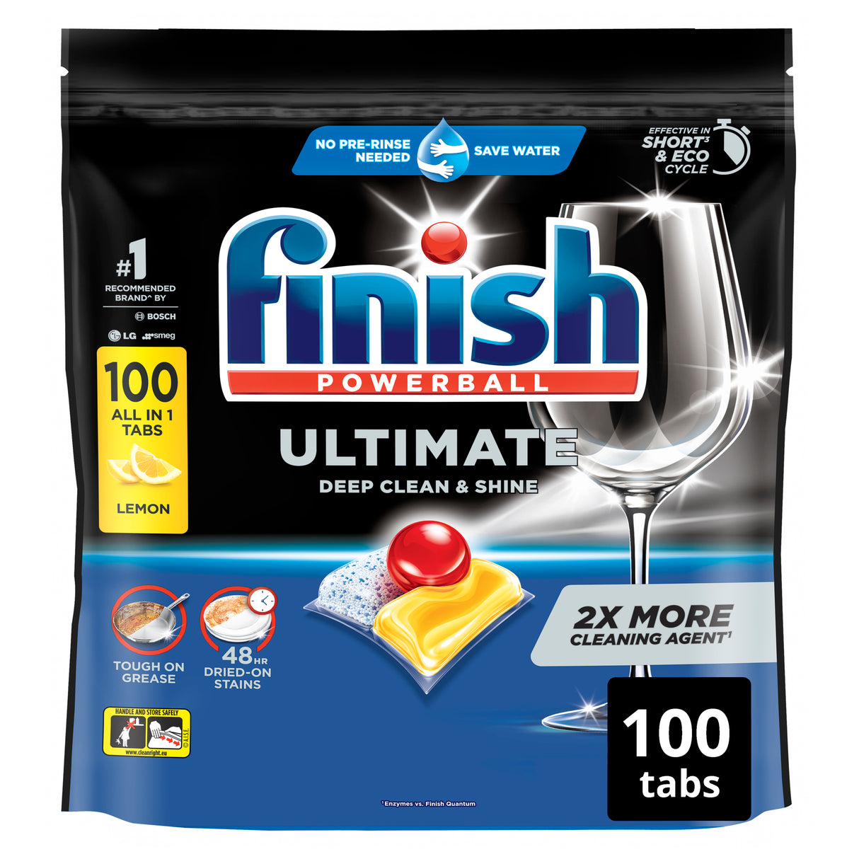 FINISH Ultimate Dishwasher Tabs Lemon Sparkle 100pk