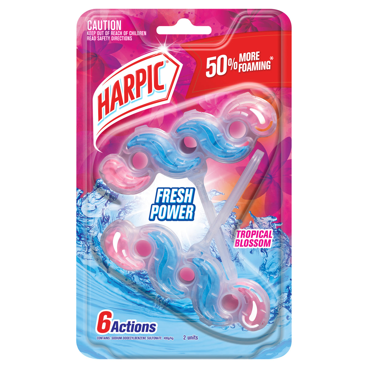 HARPIC Toilet Cage Tropical 39g 2pk
