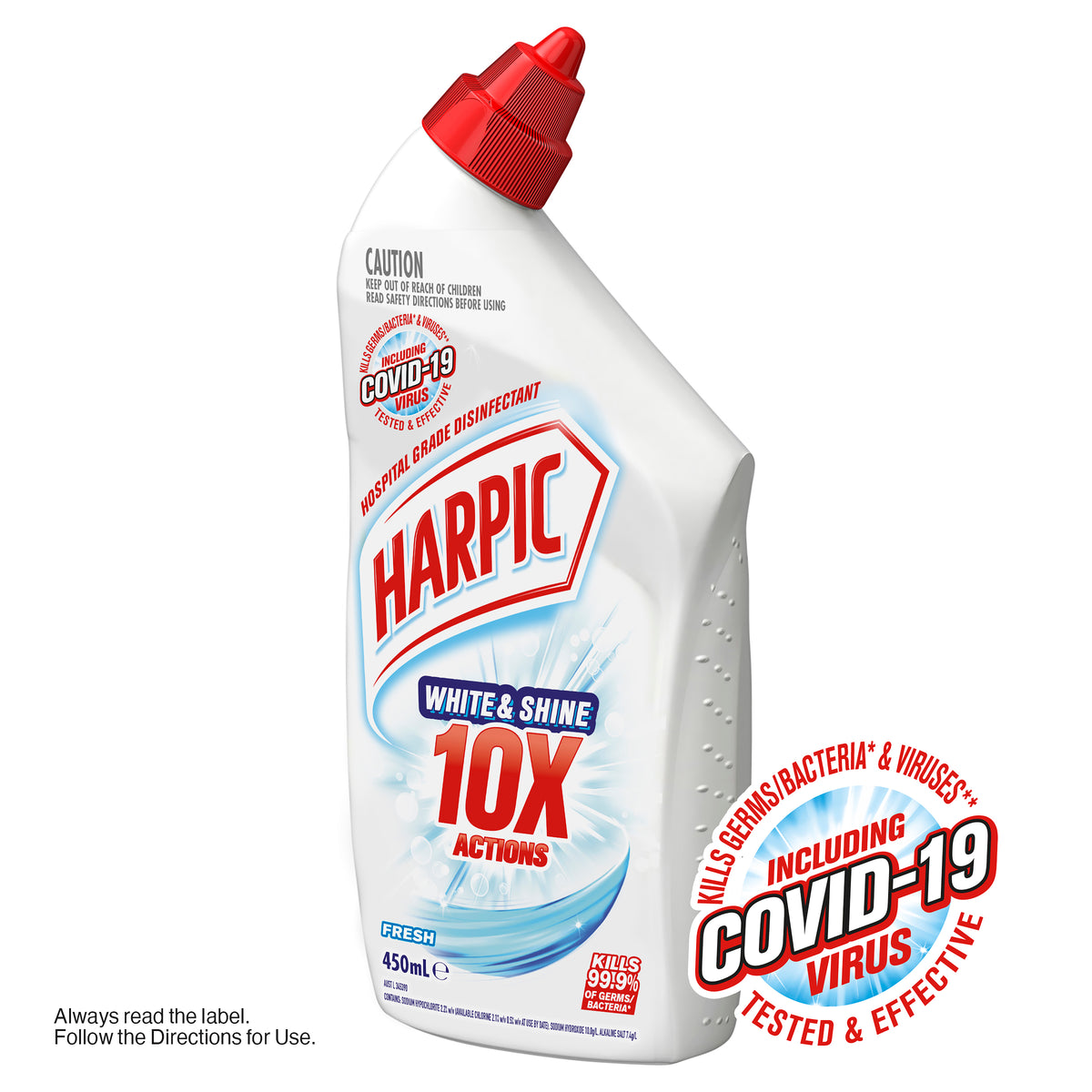 Harpic White & Shine Gel Toilet Cleaner Fresh 450ml