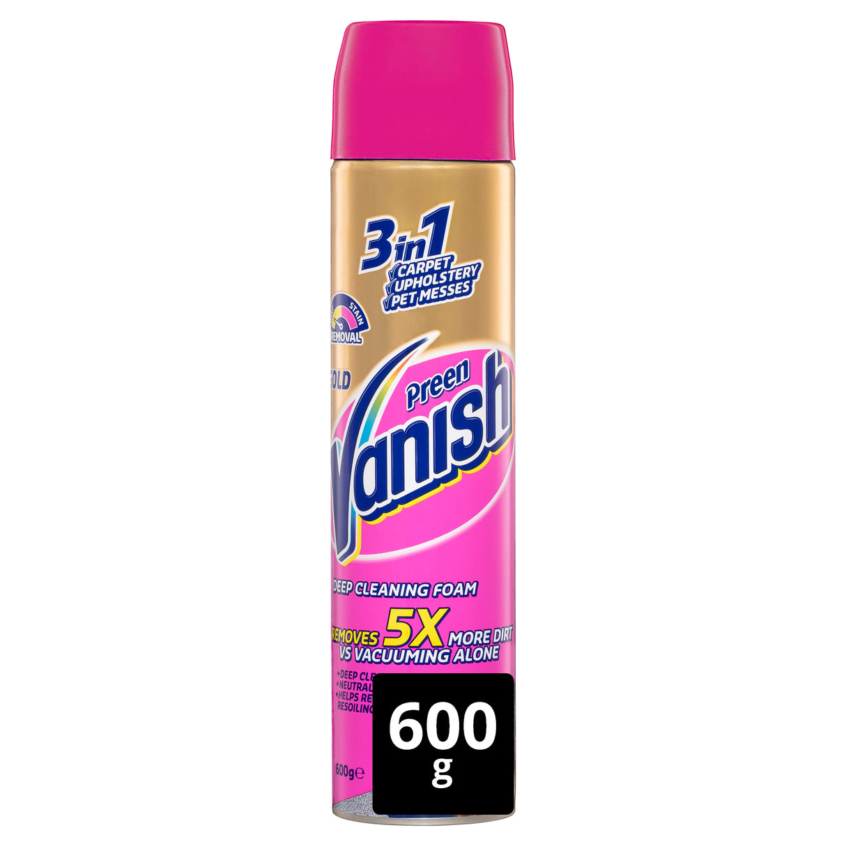 Vanish Preen Gold 3in1 Deep Cleaning Foam 600g