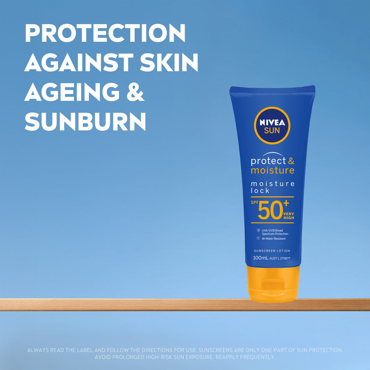 NIVEA Protect & Moisture Moisture Lock SPF 50+ Sunscreen Lotion 100 mL