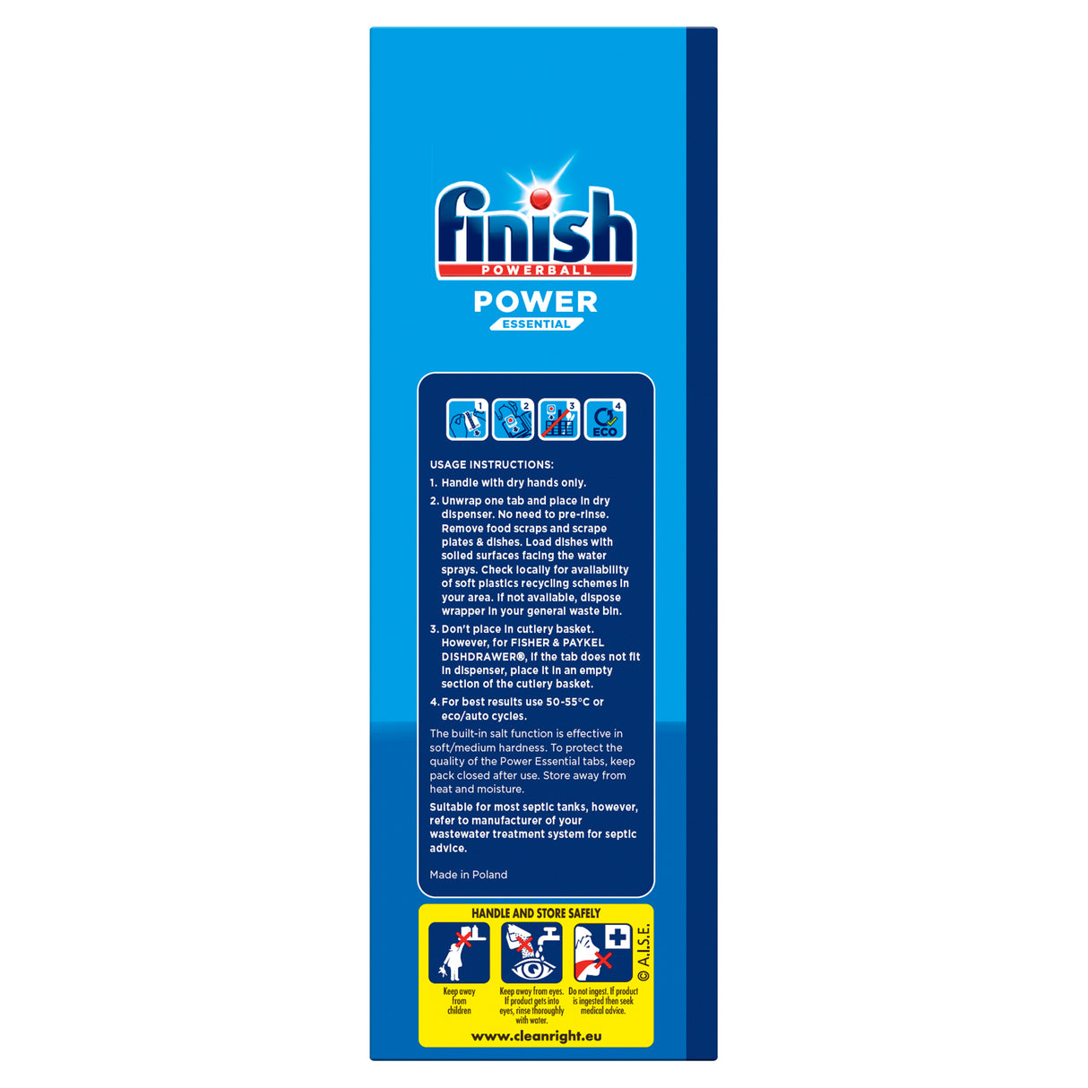 Finish Power Essential Dishwasher Tablets Lemon Sparkle 120 Tablets