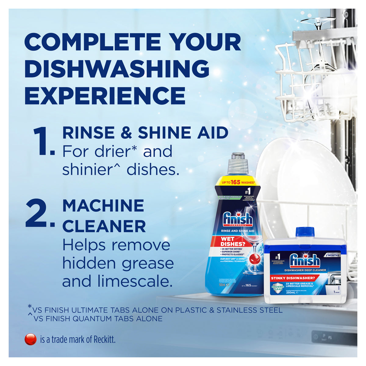 Finish Power Essential Dishwasher Tablets Lemon Sparkle 120 Tablets