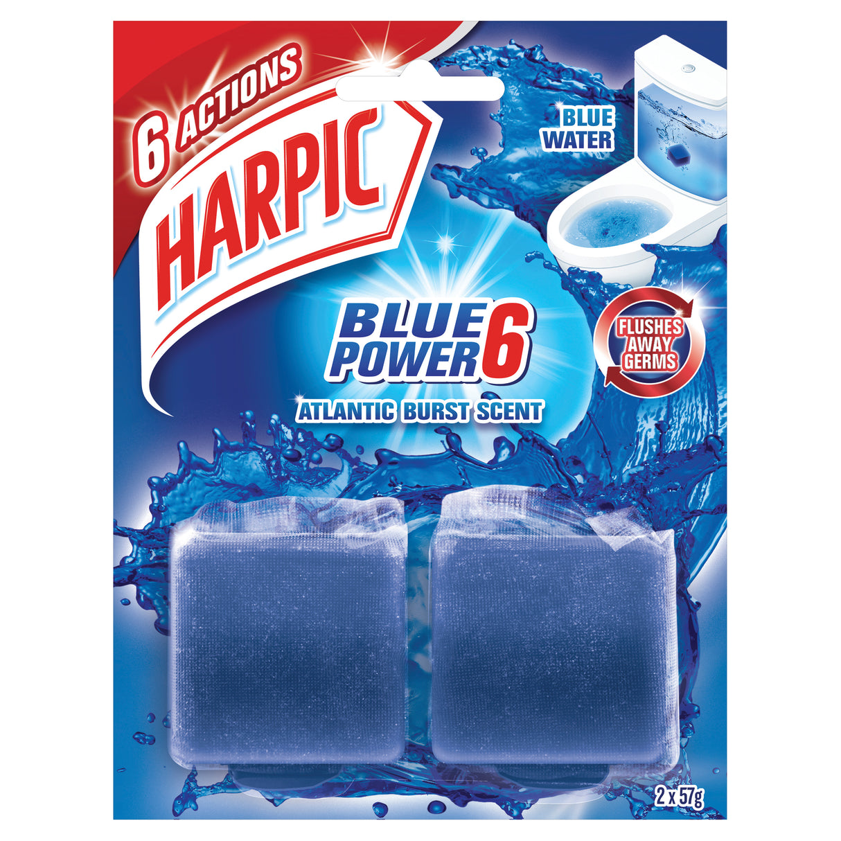 Harpic Foaming Blue Block Twin 114g