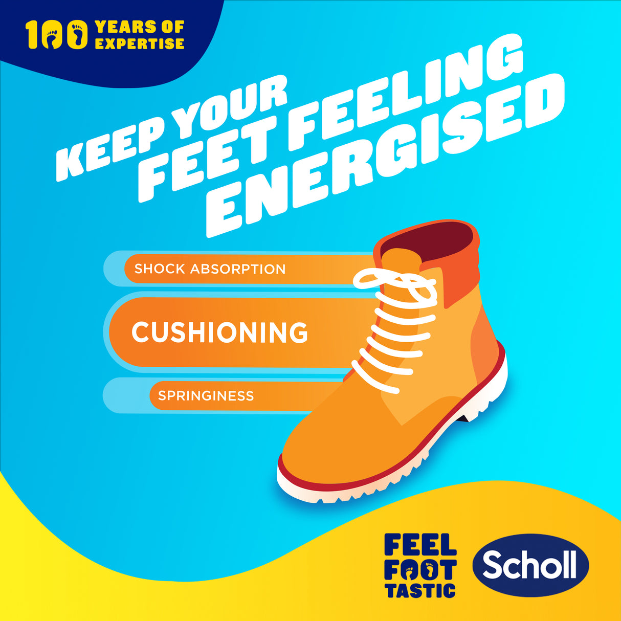 SCHOLL Gel Activ Insole Work&Boot S