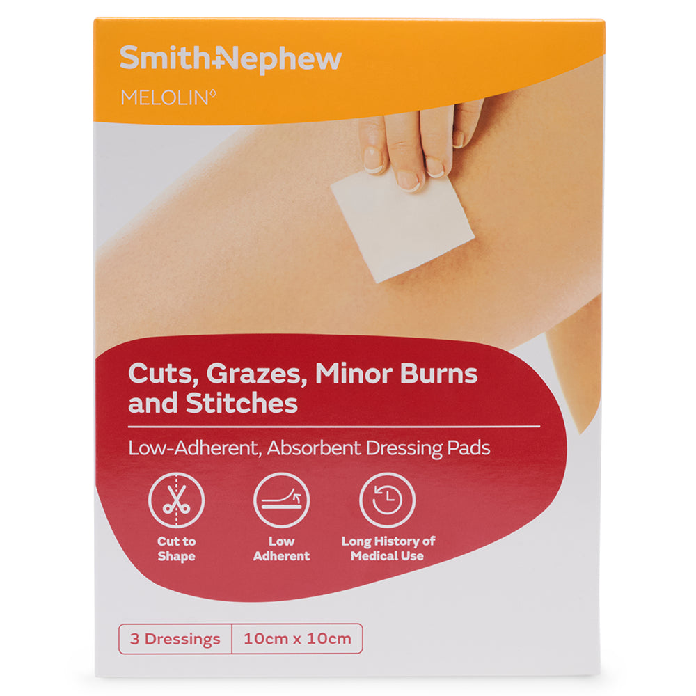 Melolin Absorbent Dressing 10x10cm 3 Pack
