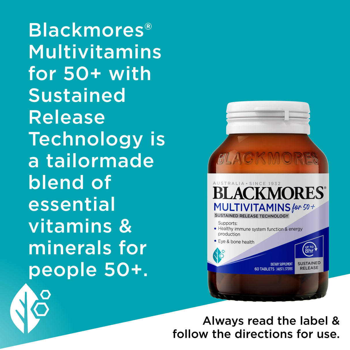Blackmores Sustained Release Multivitamins 50+ (60 Tablets)
