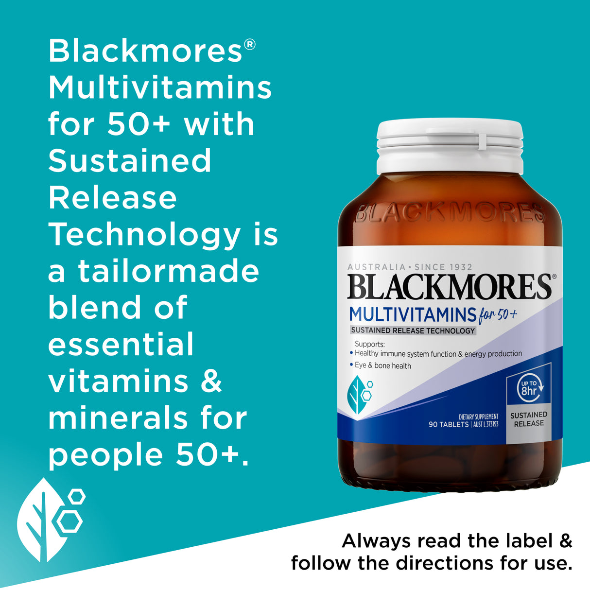 Blackmores Sustained Release Multivitamins 50+ (90 Tablets)