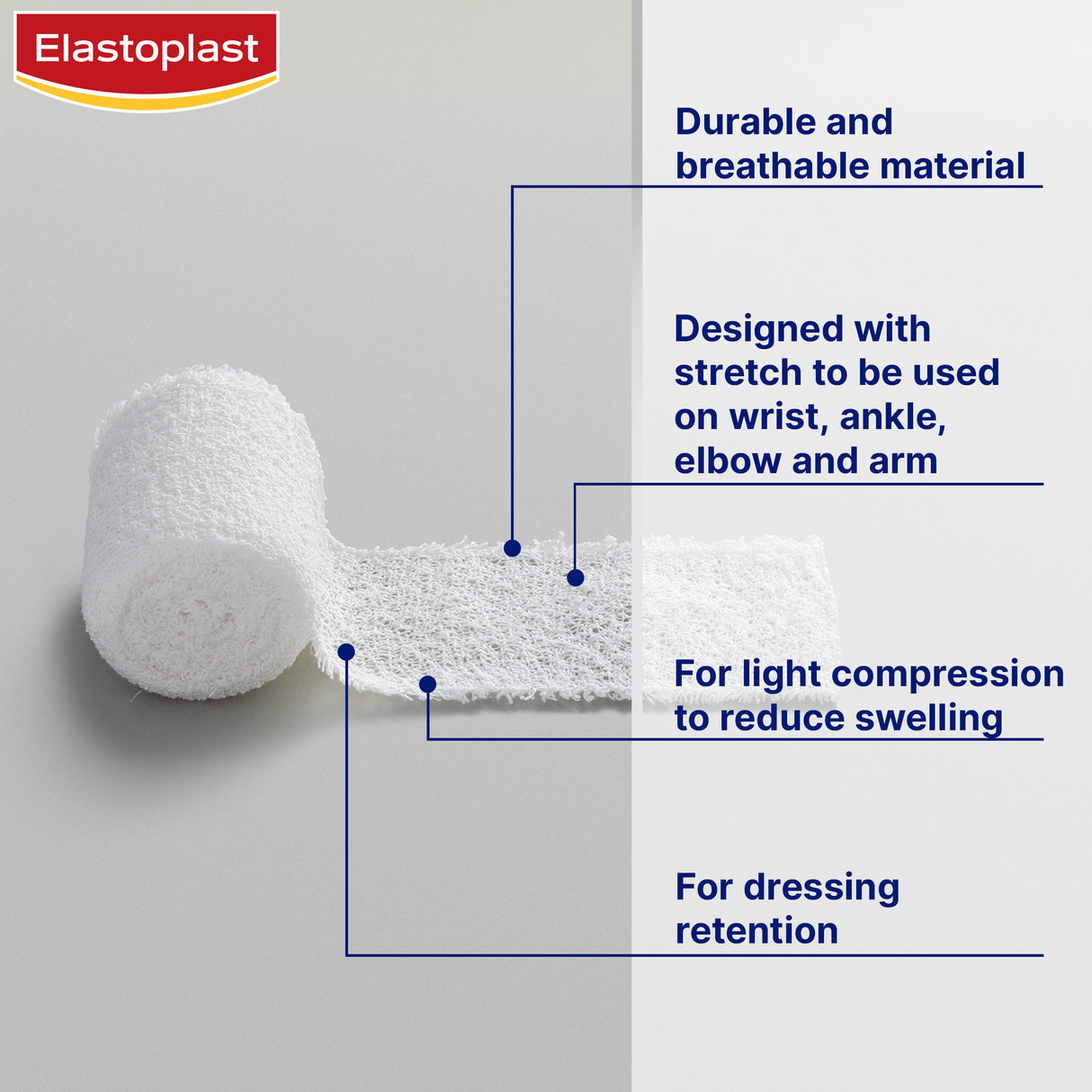 Elastoplast Medium Weight Crepe Bandage 5cmx1.6m