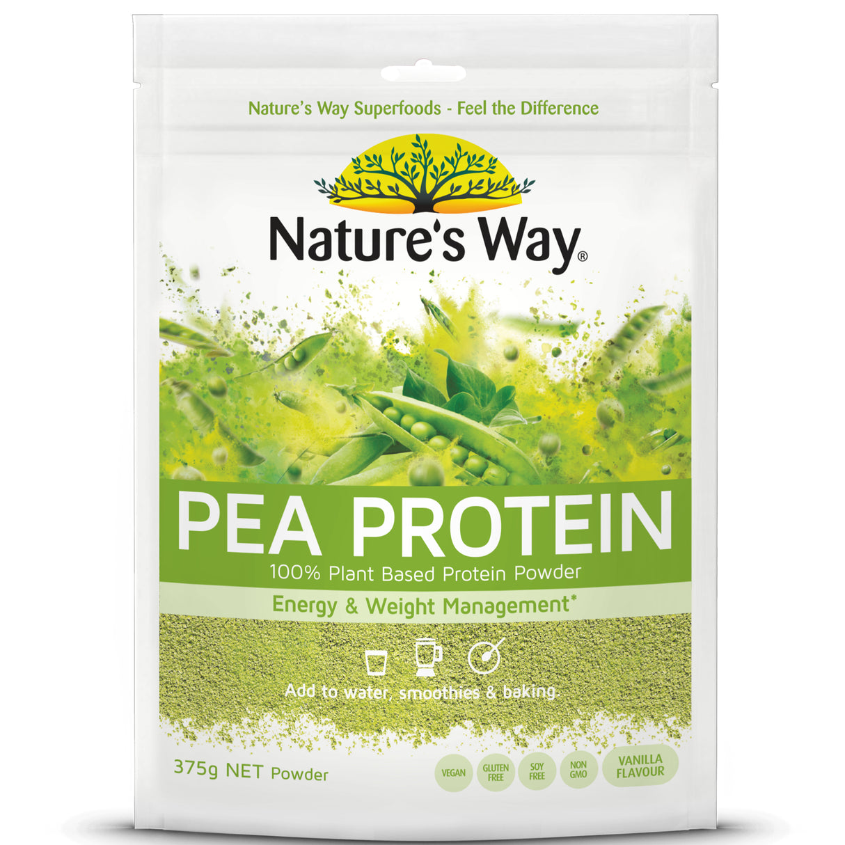 NATURES WAY SF Pea Prot Pch 375g