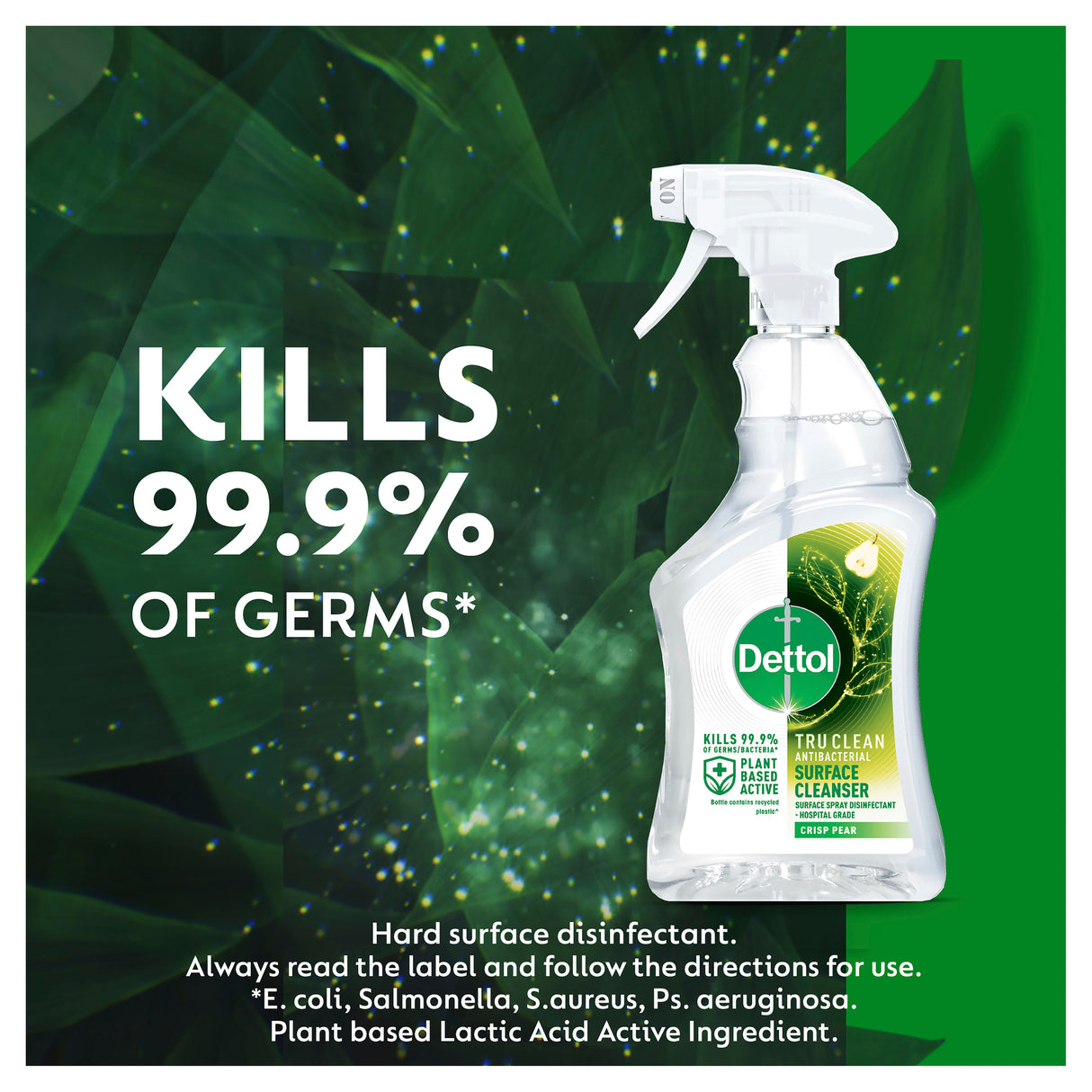 Dettol Tru Clean Antibacterial Surface Trigger Cleanser Crisp Pear 500mL