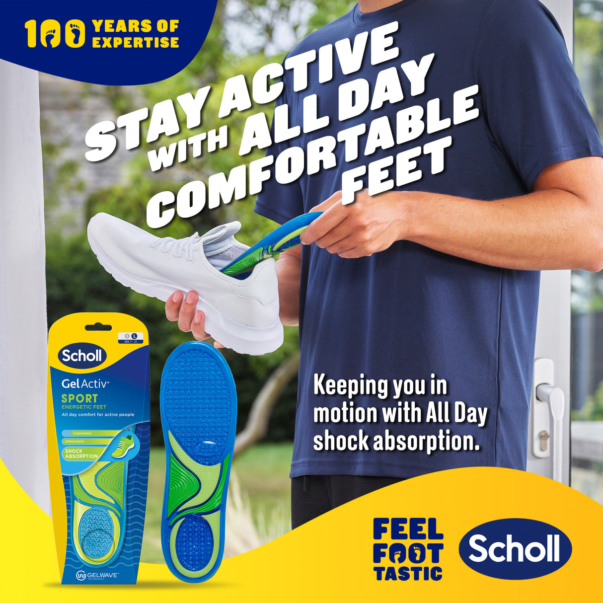 SCHOLL Gel Activ Insole Sport S