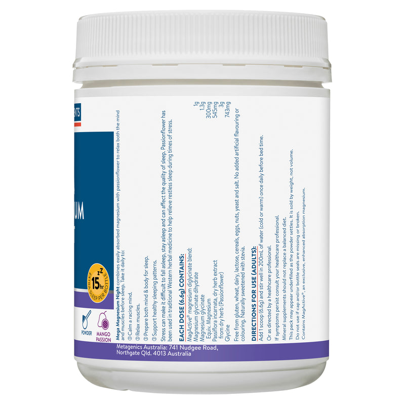 Ethical Nutrients Mega Magnesium Night Powder large 272g