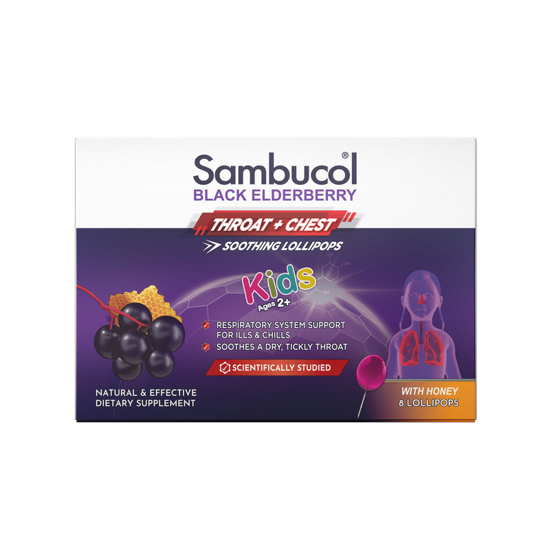 Sambucol Black Elderberry Soothing Throat Pops 60g