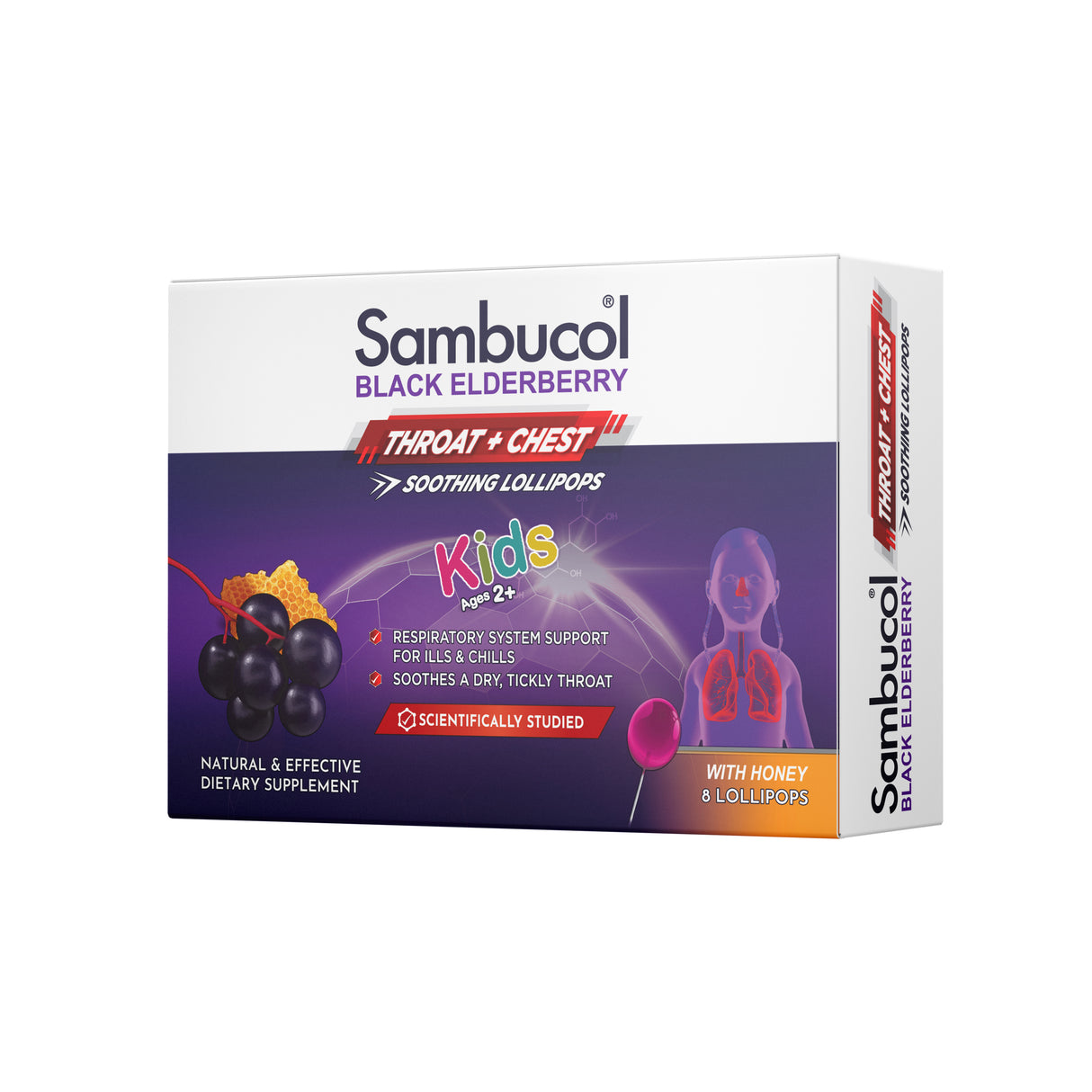 SAMBUCOL Kids Throat Pops 10s