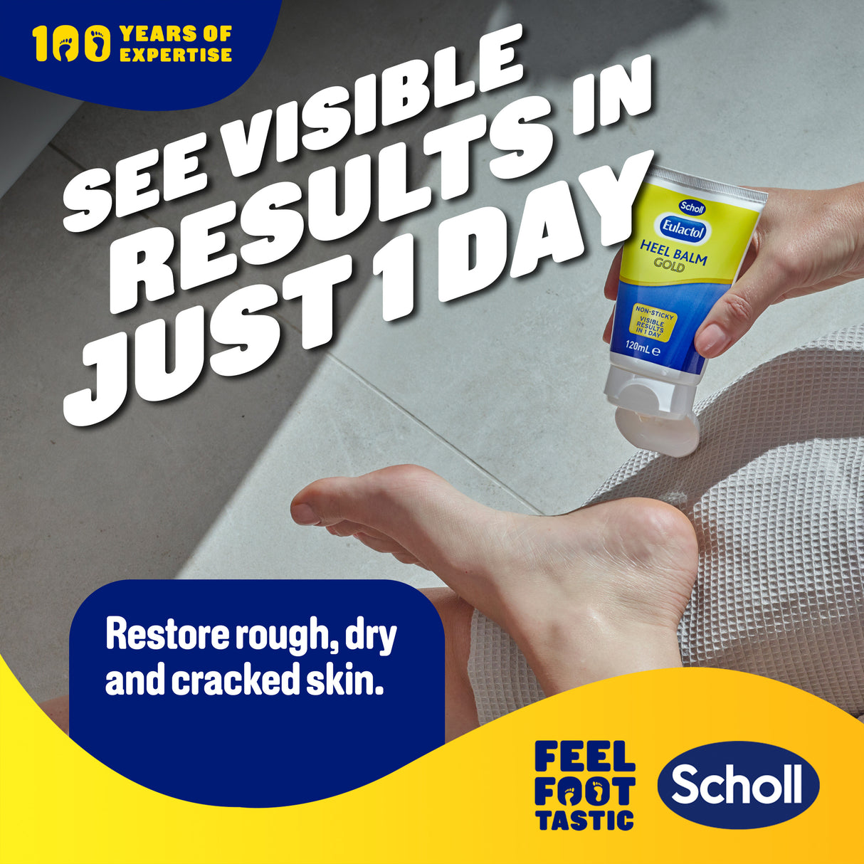 Scholl Eulactol Cracked Heel Balm Gold 120ml