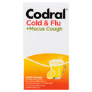 Codral Cold & Flu + Mucus Cough Max Strength Hot Drink Oral Powder Lemon 10 Pack