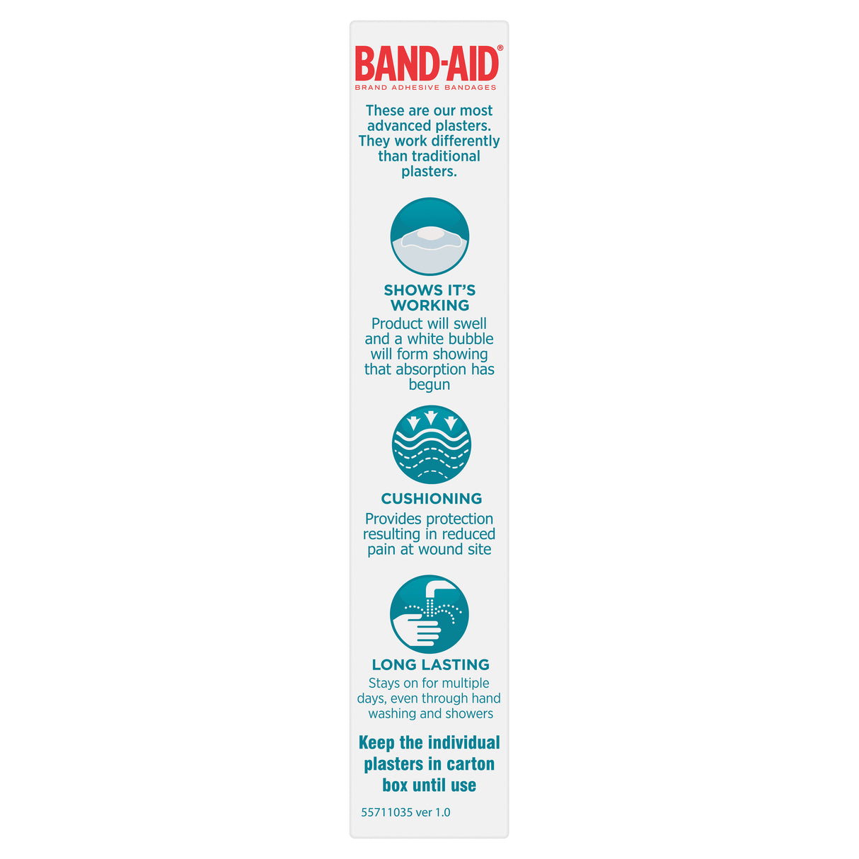 Band-Aid Advanced Healing Hydro Seal Regular Gel Plasters 10 Pack