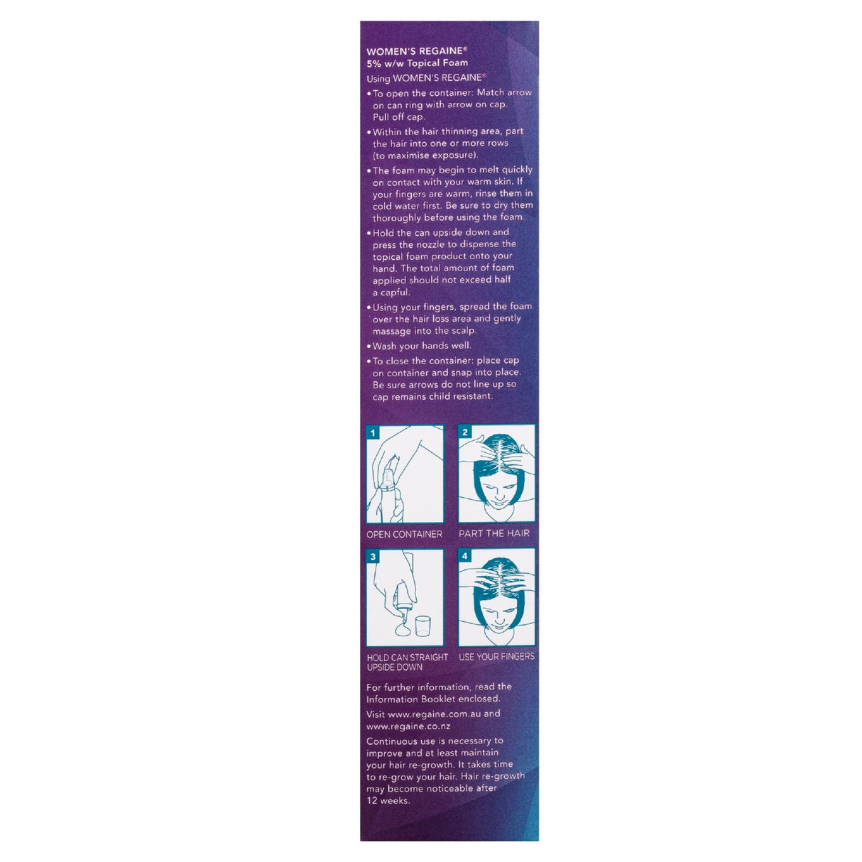 Regaine Women Foam 5% 120 g 4 Months Supply