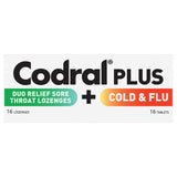 Codral Plus Cold and Flu Sore Throat Lozenges 16 Count