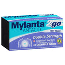 Mylanta 2Go Antacid Double Strength Tablets Lemon Mint 48 Pack