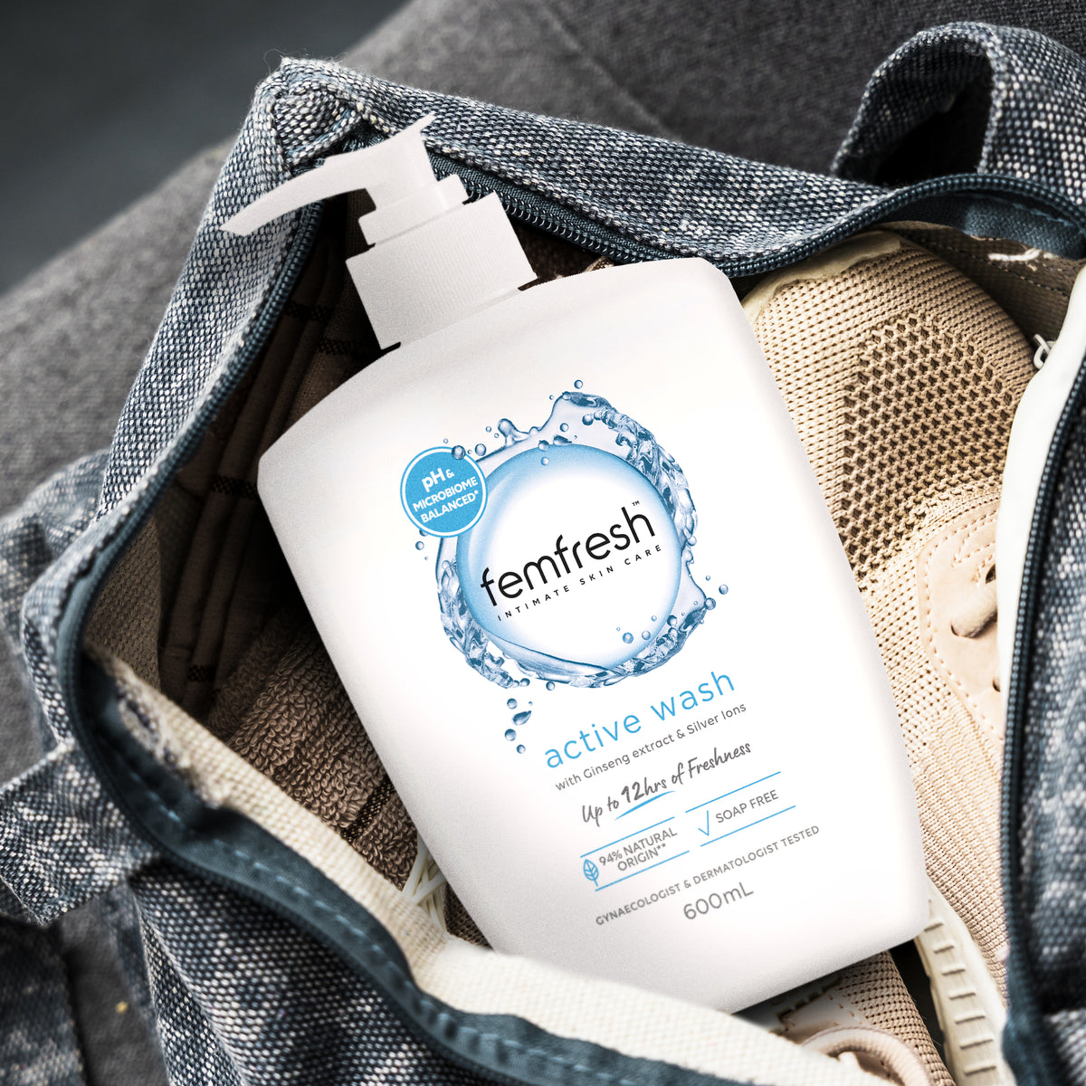 Femfresh Deodorising Active Wash 600ml
